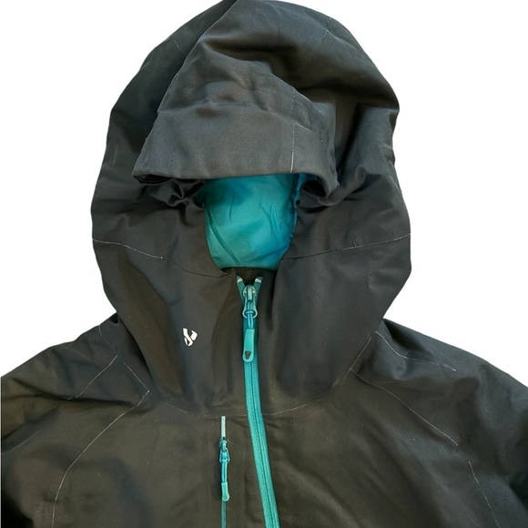 Stoic Welder Lo Softshell Jacket Women’s Sz S/4-6 Black Teal Hoodie Lightweight - Picture 3 of 11